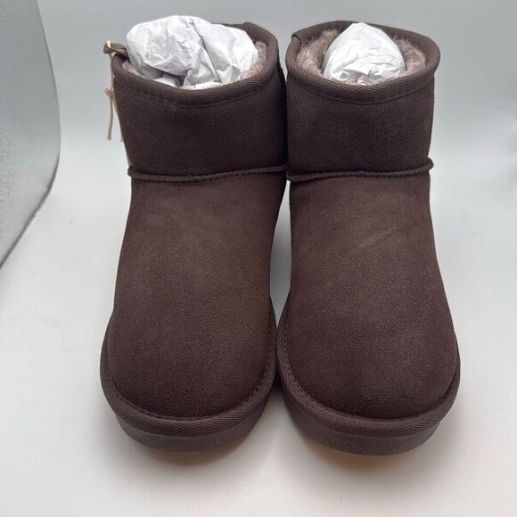 CUSHIONAIRE Women's Hipster pull on boot +Memory Foam SIZE 6.5 WIDE CHOCOLATE - Picture 2 of 7